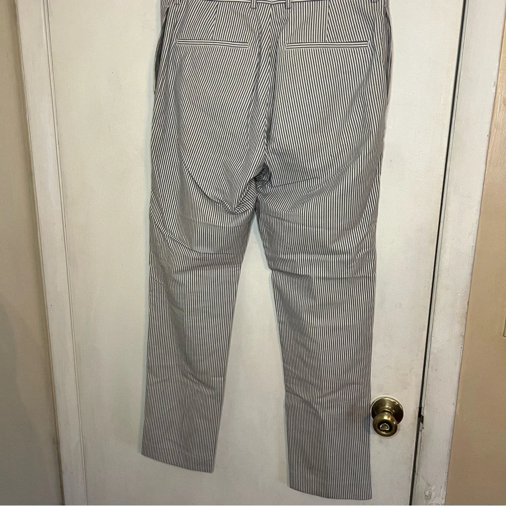 Mango Man Striped Light Blue and White Pants - Picture 5 of 8